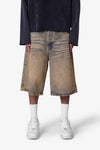 MNML BAGGY DUST STONE DENIM SHORTS