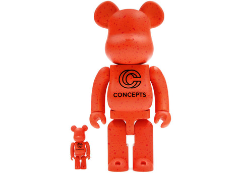 Bearbrick x Concepts Orange Lobster 100% & 400% Set