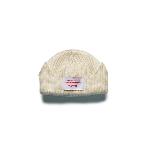 LOVERBOY CHUNKY CROWN BEANIE CREAM