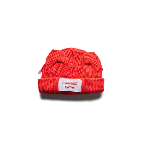 LOVERBOY CHUNKY EARS BEANIE RED