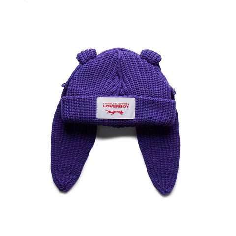 LOVERBOY CHUNKY RABBIT BEANIE PURPLE