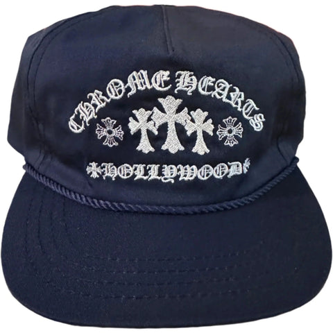 Chrome Hearts Gas Station Hat Triple Cross Navy