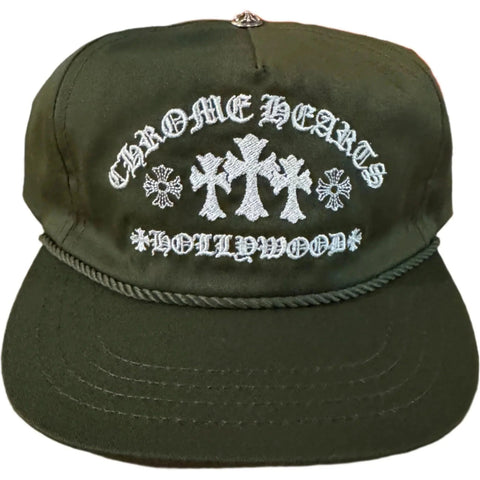 Chrome Hearts Gas Station Hat Triple Cross Olive