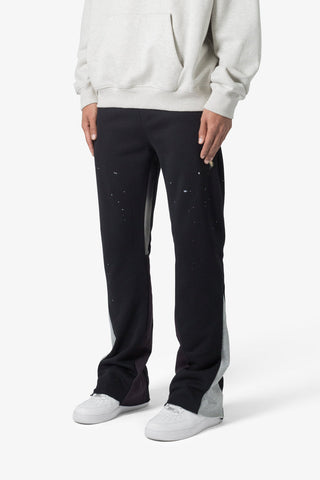 CONTRAST BOOTCUT SWEATPANTS