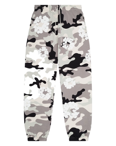 White Camo Cotton Wreath Sweatpant