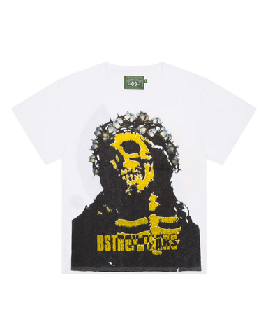 Bstroy Tears Crown Made of Cotton Tee White