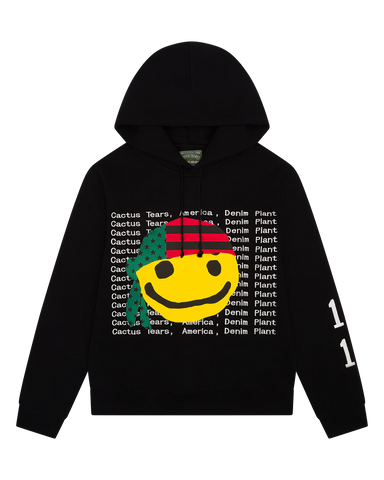 Cactus Tears Smile Hoodie Black