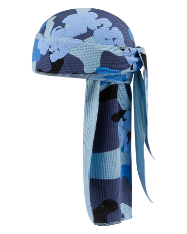 Blue Camo Cotton Wreath Durag