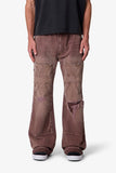 Distressed Iron Cross Denim (Brown)