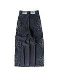 BLACK MONOGRAM MIRROR DENIM