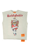 FIGHTERS SHIELD WAR HEART CUT SLEEVES GREY