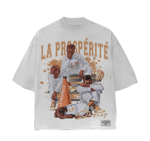 White Oversized College Tee