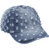 Hole Punch Rhinestone Denim 6-Panel