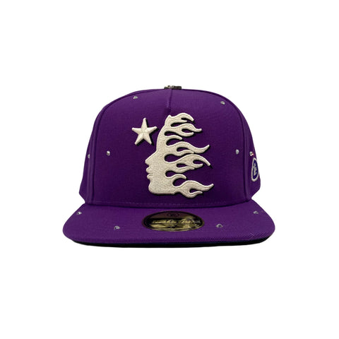 Hellstar Purple Fitted Rhinestone Hat