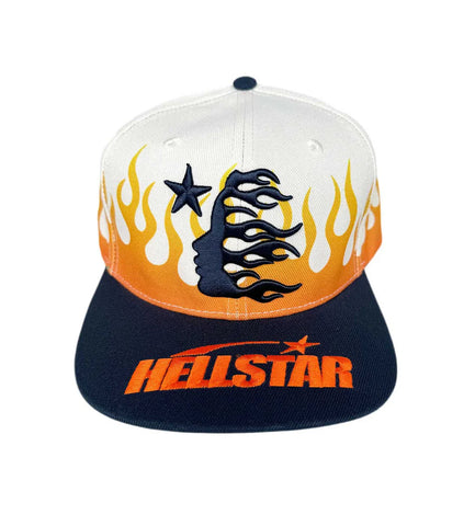 Hellstar Flame Vintage Snapback Cream/Navy