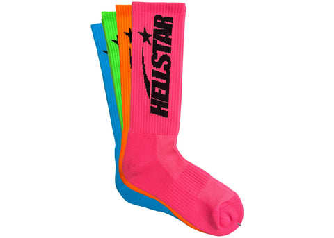 Hellstar Neon Logo Socks