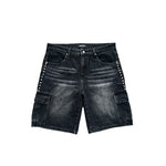 STUDDED BLACK JORTS