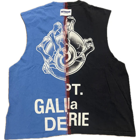 GALLERY DEPT. RETOUCHE SLEEVELESS TEE "BLACK/BLUE"