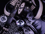 "Feral Noir" Studded Genuine Cow Leather (1 or 1)