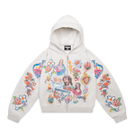 Risen King Cropped Zip Up (Grey)