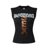 Women's Madonna Sleeveless Tee (Black)