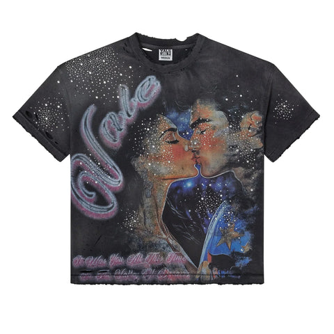 BLACK FATED YOURS BLING TEE