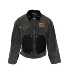 Studded Work Denim Jacket Black