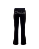 Womens Velour Sweatpants (Black)