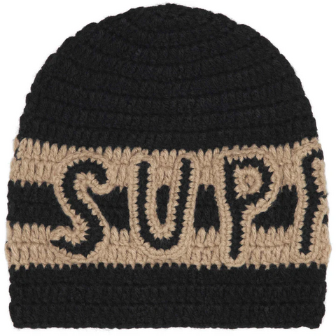 Crochet Logo Beanie (Black)