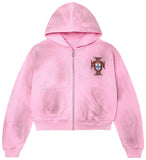 Venus Zip Up Hoodie (Pink)