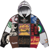 Number Nine Patchwork Zip Up Hooded Sweatshirt