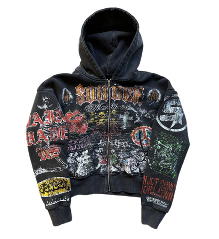 PAIN MADE US ZIP-UP [WASHED BLACK]