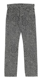 Murakami Flowers and Skull Jacquard Gray Denim Pants