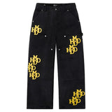 HMDD Yellow Patch Cord Double Knee Pants