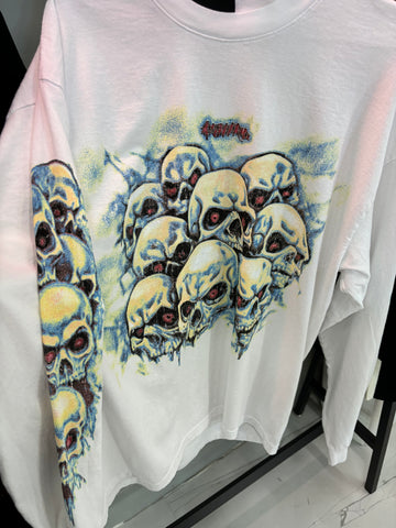 Ashtro Pile of Skulls L/S White