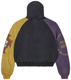 Crest Zip Up Hoodie (Purple/Black/Yellow)