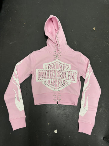 Women Chopper Hoodie Pink