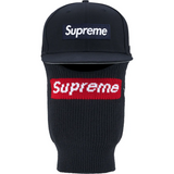 Box Logo New Era Fitted Hat + Balaclava (Navy)