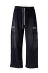 Satoshi Nakamoto Black Mesh Moto Padded Trackpants