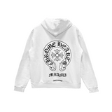 Miami Exclusive Horsehoe Logo White Pullover Hoodie