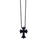 Chrome Hearts Silicone Cross Necklace (Black)