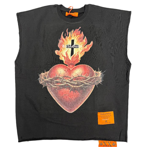 FLAMING HEARTS SLEEVELESS