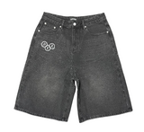 Crystal Denim Shorts (Vintage Black)
