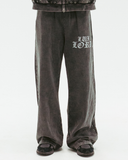 Double Waisted Rhinestone Sweatpants (Vintage Black)