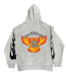 MURD333R.FM CHOP333R HOODIE (GREY/RED)