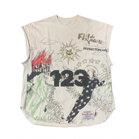 Rivington Roi Rebis Outside The Garden sleeveless Tee Cream