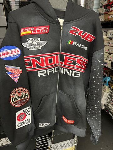 Endless Rhinestone Hoodie Black