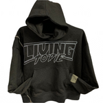 Living To Die Crystal Hoodie Black