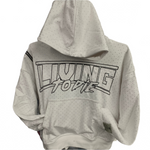 Living To Die Crystal Hoodie White