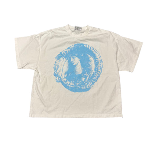 Troubled Humans Find Me Tee White/Blue